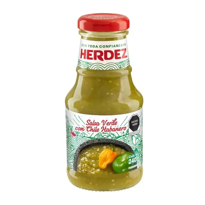 Herdez Salsa Verde Picante Salsa Verde con Habanero - 240 g