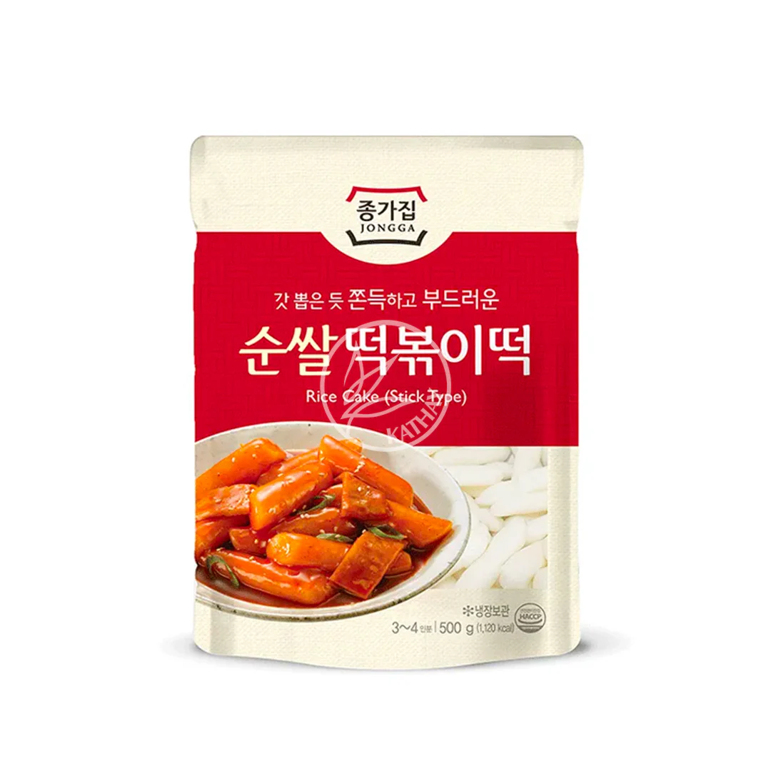 JONGGA Rice Cake Tubolari (Tteokbokki) - 500g