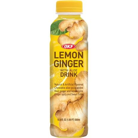 OKF Lemon Ginger Drink with Aloe – 500 ml