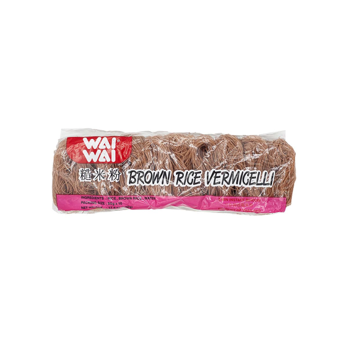 Vermicelli di Riso Integrale Wai Wai - 500g