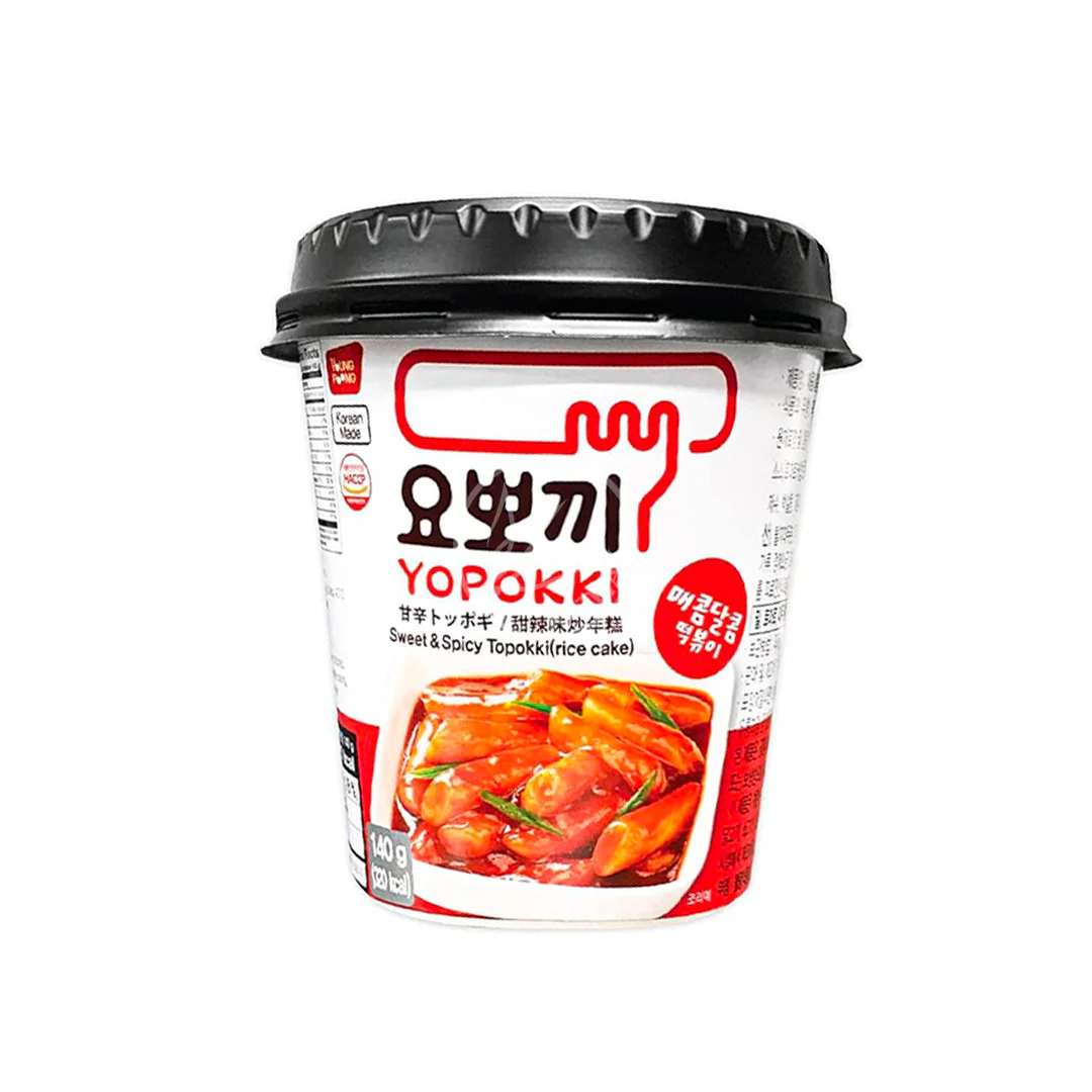 Yopokki Topokki istantaneo con salsa Sweet & Spicy Cup - 140g